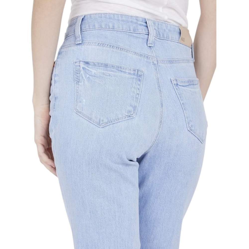 PAIGE Noella High Rise Light Blue Straight Leg Jeans Designer Denim 26 Ankle - Picture 3 of 10